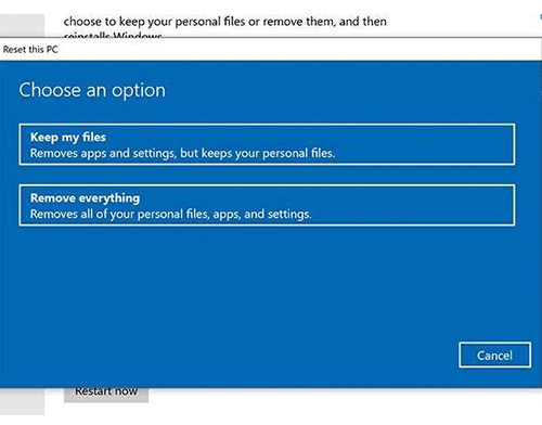 reset your PC