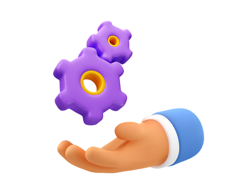 cogs in hand vector