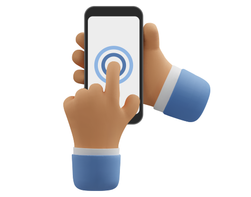 hand clicking phone zero touch