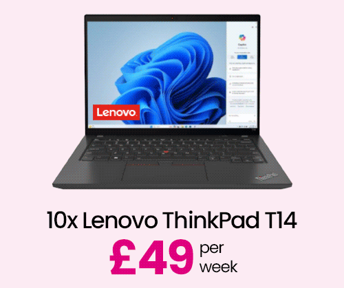 10x MacBook Air for £49 per week. 15x MacBook neo for £49 per week. 10x lenovo thinkpad T14 for £49 per week